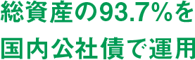 総資産の93.7%を国内公社債で運用